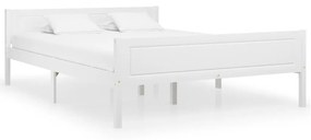 322105 vidaXL Estrutura de cama 120x200 cm pinho maciço branco