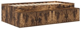 Cama de Armazenamento Carvalho Fumado 90x190 cm