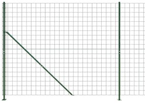 Cerca de malha de arame com flange 2,2x10 m verde