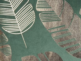 Conjunto de 2 almofadas decorativas veludo verde e dourado 45 x 45 cm SUNFLOWER Beliani