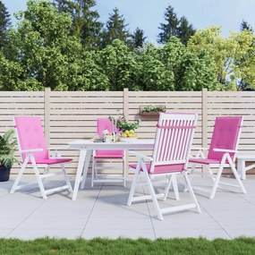 Almofadões cadeira de encosto alto 4 pcs tecido rosa