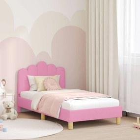 vidaXL Estrutura de Cama para Criança com Cabeceira Rosa 80 x 160 cm