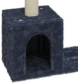 Árvore p/ gatos c/ postes arranhadores sisal 60 cm cinza-escuro