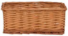 4 pcs conjunto de cestos de encastrar salgueiro castanho
