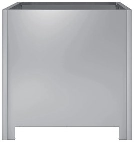 Vaso/floreira de jardim 2 pcs 40x40x40 cm aço galvanizado