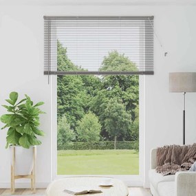 vidaXL Persiana de Janela com cortinas Outros Manual Prata 80 x 130 cm Alumínio