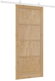 Porta Deslizante vidaXL com Conjunto de Hardware 93x211 cm em Madeira