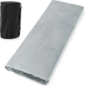 Colchão de campismo enrolável à prova de água Colchão de dormir exterior leve e portátil com saco 183 x 62,5 x 6,5 cm Cinzento