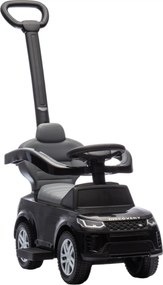 AIYAPLAY Carro Andador 2 em 1 para Crianças Land Rover Discovery com Buzina Pega de Empurrar e Barra Removíveis 84x40x94,5 cm Preto | Aosom Portugal