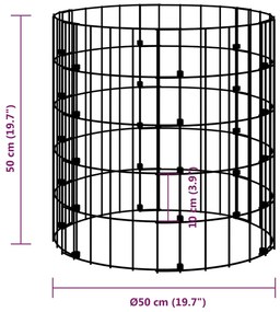 Compostor de jardim Ø50x50 cm aço galvanizado