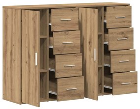 Buffets 2 pcs Carvalho Artesanal 60x31x84 cm Madeira de Engenharia