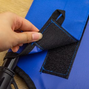 Cama Elevada para Cães com Tecido Oxford e Estrutura de Metal para Interior e Exterior 92x76x18 cm Azul