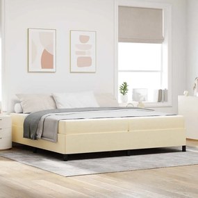 vidaXL Cama Box Creme 200 x 200 cm tecido