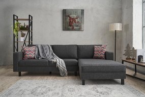 ****
Sofá de Canto Kale – Antracite – 258 x 83 x 181 cm
**