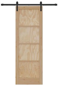 Porta Deslizante vidaXL com Conjunto de Hardware 73.5x211 cm Madeira S