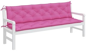 Almofadões p/ banco de jardim 2 pcs 200x50x7 cm tecido rosa