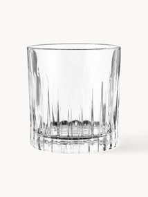 Copos de cristal com relevo canelado Timeless, conjunto de 6
