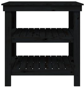 Bancada de trabalho 78,5x50x80 cm pinho maciço preto