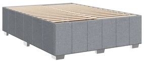 Cama com molas/colchão 160x200 cm tecido cinzento-claro