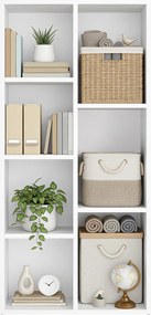 Estante com 7 compartimentos 24,5 x 50,5 x 106,5 cm branco