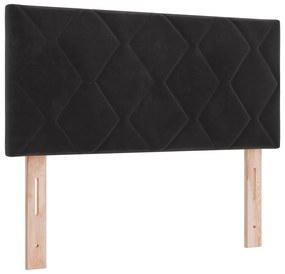 Cama Box Spring com Colchão vidaXL Preta 120x200 cm Veludo