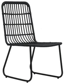 3 pcs conjunto de jantar para jardim vime PE e vidro