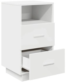 Mesas de cabeceira 2 pcs com 2 gavetas 36x36x68 cm branco