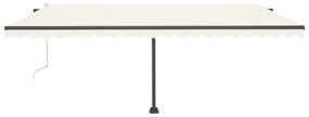 Toldo automático com LED e sensor de vento 500x300 cm cor creme