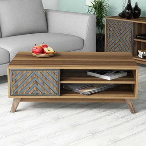 Mesa de Centro Inci – Azul Nogueira – 105 x 38,2 x 60 cm