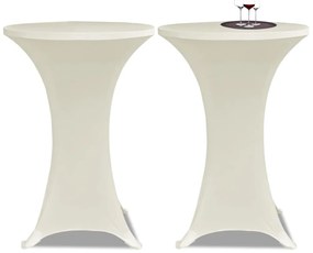 Toalha de Mesa elástica Ø60, Creme / 2 peças
