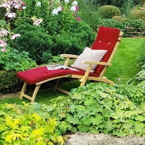 Almofada para espreguiçadeira (NÃO INCLUÍDA) Deckchair 184,5 x 43 x 5 cm Vermelho