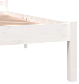 Estrutura de cama super king 180x200 cm pinho maciço branco