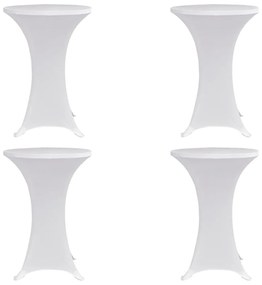 Capa para mesa de pé elástica Ø80 cm 4 pcs branco