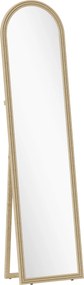 HOMCOM Espelho de Pé 160x40 cm com Moldura Efeito Pedra Espelho de Corpo Inteiro Retangular para Pendurar Bege | Aosom Portugal