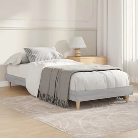 vidaXL Estrutura cama 75x190 cm derivados de madeira cinzento sonoma