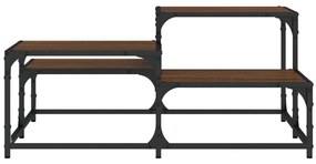 Mesa centro 87,5x87,5x40 cm derivados madeira carvalho castanho