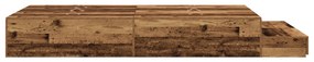 Cama de Armazenamento Madeira Velha 120x190 cm