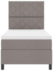 Cama Box com Colchão Taupe 100x200 cm Tecido