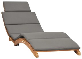 Espreguiçadeiras com almofadões 2 pcs madeira de teca maciça
