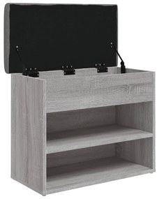 Banco sapateira 62x32x50 cm derivados madeira cinzento sonoma