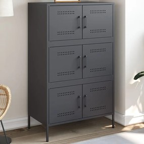 vidaXL Aparador alto 68x39x113 cm aço antracite