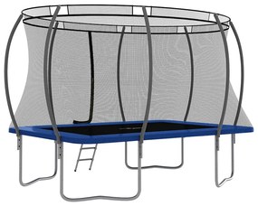 Conjunto de trampolim retangular 335x244x90 cm 150 kg
