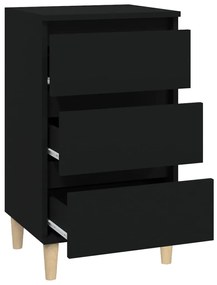 Mesa de cabeceira 40x35x70 cm derivados de madeira preto