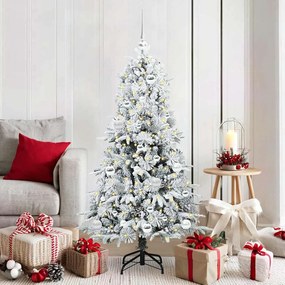 vidaXL Árvore de Natal Articulada Artificial Branco 150 cm PE e PVC