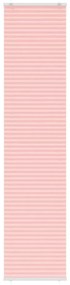 vidaXL Rosa Plissada Cega 40x200 cm Largura Tecido 39,4 cm Poliéster