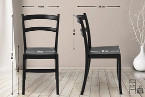 Cadeira Tiffany 85 x 45 x 51 cm Preto