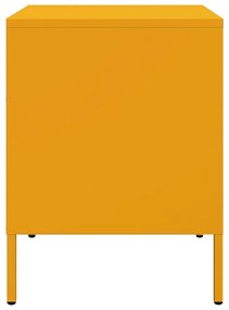 Mesa de cabeceira 36x39x50,5 cm aço amarelo mostarda