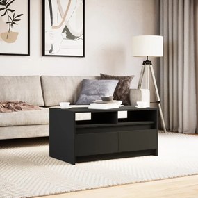 Mesa de centro com luzes LED derivados de madeira preto