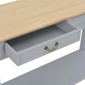 Mesa consola 110x35x80 cm madeira cinzento