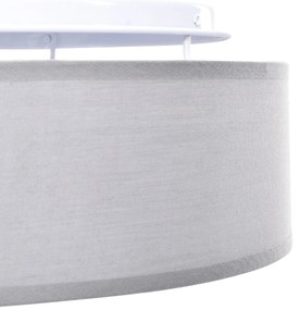 Luzes de Teto Montagem Embutida Cinza Ø 30 cm Tecido E27